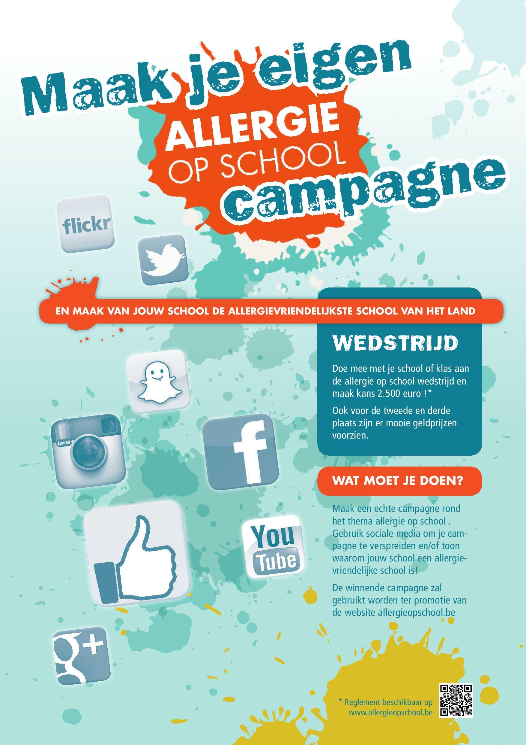 allergie op school wedstrijd social media affiche
